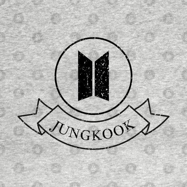 BTS Jungkook grunge retro logo by Oricca